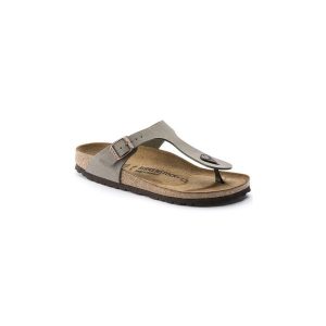 Japonki damskie Birkenstock Gizeh. Szare klapki Birkenstock, bez wzorów, bez obcasa. Za 359,00 zł.