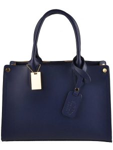 Florence Bags Skórzana torebka "Manor" w kolorze granatowym - 32 x 22 x 11 cm rozmiar: onesize. Niebieskie torebki klasyczne Florence Bags, bez wzorów, z materiału, przez ramię, bez dodatków. Za 409,45 zł.