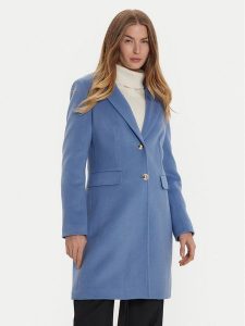 Maryley Płaszcz przejściowy 24IB808/14SW Niebieski Regular Fit. Niebieskie płaszcze Maryley, l, bez wzorów, z syntetyku, bez kaptura. Za 329,99 zł.