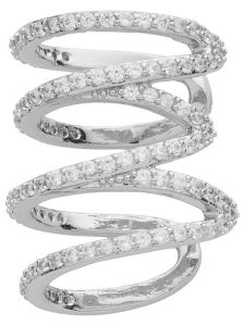 U.S. Polo Assn. Nausznica z kryształami rozmiar: onesize. Szare kolczyki U.S. Polo Assn., z kryształem, metalowe. Za 43,99 zł.