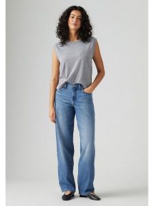 Levi's Dżinsy - Relaxed fit - w kolorze niebieskim rozmiar: W25/L32. Niebieskie jeansy Levi's®, z aplikacjami, z podwyższonym stanem. Za 229,95 zł.