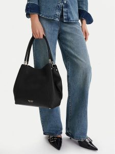 Nine West Torebka CEO-Olira-LDA8566 Czarny. Czarne torebki klasyczne Nine West, bez wzorów, z materiału, bez dodatków. Za 199,99 zł.