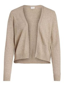 Vila Kardigan "Vriil" w kolorze beżowym rozmiar: XL. Brązowe swetry oversize Vila, xl, bez wzorów, bez ramiączek. Za 127,35 zł.