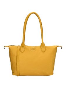 Charm Shopper bag "Buckingham Mono" w kolorze musztardowym - 42 x 25 x 15 cm rozmiar: onesize. Żółte shopper bag Charm, bez wzorów, z materiału, na ramię, bez dodatków. Za 100,99 zł.