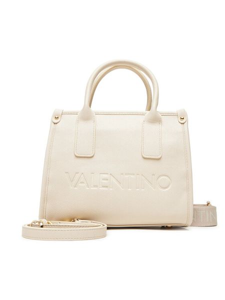 Valentino Torebka Foxy Re VBS9EO05 Écru. Białe torebki klasyczne Valentino, bez wzorów, ze skóry, bez dodatków. Za 391,99 zł.