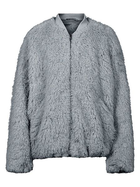 Herrlicher Kurtka pluszowa "Yaya" w kolorze niebieskoszarym rozmiar: M. Niebieskie kurtki Herrlicher, m, bez wzorów, bez kaptura. Za 399,95 zł.