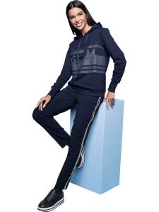 Heine Bluza w kolorze granatowym rozmiar: 44. Niebieskie bluzy Heine, bez wzorów, z bawełny, z kapturem. Za 82,99 zł.