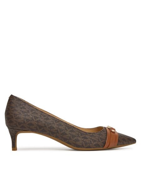 MICHAEL Michael Kors Czółenka Mandy Flex 40T5MAMP1B Brązowy. Brązowe czółenka MICHAEL Michael Kors, bez wzorów, ze skóry, bez obcasa, bez zapięcia. Za 409,99 zł.