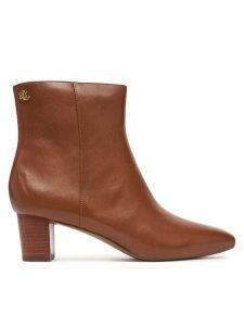 LAUREN RALPH LAUREN Botki 802974503001 Brązowy. Brązowe botki Lauren Ralph Lauren, bez wzorów, ze skóry, bez obcasa, na słupku, bez zapięcia. Za 589,99 zł.