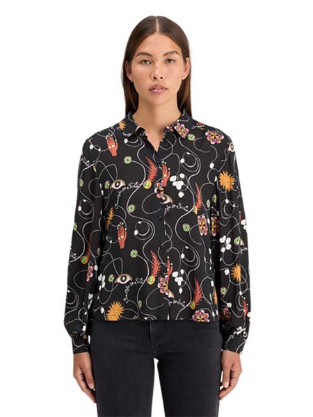 Scotch & Soda Bluzka w kolorze czarnym rozmiar: 34. Czarne bluzki Scotch & Soda, bez wzorów, z wiskozy, bez kołnierzyka, bez ramiączek. Za 96,14 zł.