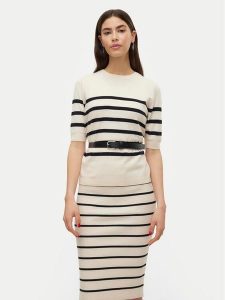 Vero Moda Sweter Saba 10306829 Beżowy Regular Fit. Brązowe swetry klasyczne Vero Moda, m, z wiskozy, bez kołnierzyka. Za 89,99 zł.
