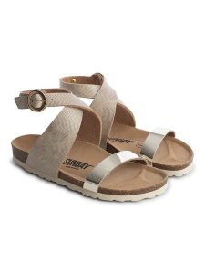 Sunbay Sandały "Dawa" w kolorze beżowym rozmiar: 40. Brązowe sandały Sunbay, bez wzorów, z otwartym noskiem, bez obcasa, bez zapięcia. Za 134,95 zł.