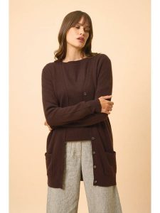 Just Cashmere Kaszmirowy kardigan "Chelsea" w kolorze ciemnobrązowym rozmiar: S. Brązowe kardigany Just Cashmere, z kaszmiru. Za 426,99 zł.