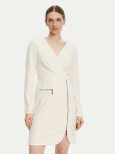 DKNY Sukienka koktajlowa DD4JI62A Écru Slim Fit. Kombinezony DKNY, bez wzorów, z syntetyku, wizytowe, bez kołnierzyka, bez ramiączek. Za 369,99 zł.