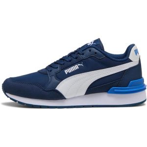 Adidasy Puma St Runner V4 Nl Jr, Dla obu płci. Niebieskie buty sportowe Puma, bez wzorów, ze skóry ekologicznej, bez zapięcia. Za 290,00 zł.