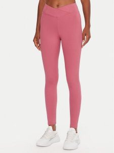 Reebok Legginsy Harlow Lux RK25183CCW Różowy Slim Fit. Czerwone legginsy Reebok, bez wzorów, z syntetyku. Za 199,99 zł.