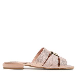 Klapki Liu Jo. Czerwone klapki Liu Jo, bez wzorów, bez obcasa. Za 369,99 zł.