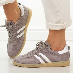 Khaki skórzane półbuty damskie Cambell 98326. Brązowe półbuty Cambell, na jesień, bez wzorów, z jeansu, bez obcasa, na płaskiej podeszwie, bez zapięcia. Za 229,00 zł.