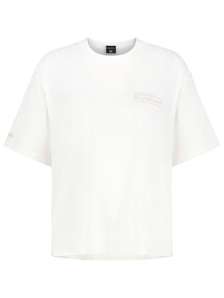 Sublevel Koszulka w kolorze białym rozmiar: L. Białe bluzki Sublevel, l, bez wzorów, z bawełny, bez kołnierzyka, bez ramiączek. Za 43,57 zł.