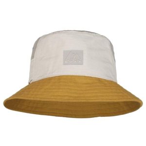 Czapka dla dorosłych Buff Sun Bucket Hat. Żółte czapki Buff, bez wzorów, sportowe. Za 149,78 zł.