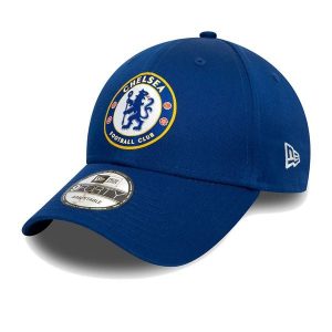 Czapka New Era 9Forty Chelsea FC Lion Crest. Niebieskie czapki New Era, bez wzorów. Za 109,25 zł.