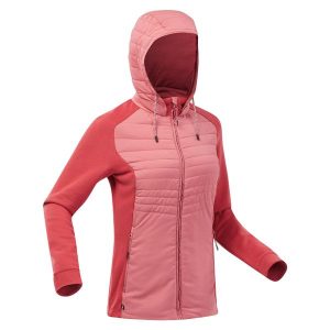 Bluza turystyczna damska Quechua NH500 Hybrid. Czarne bluzy QUECHUA, m, bez wzorów, z tkaniny, bez kaptura. Za 169,99 zł.