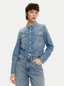 Calvin Klein Jeans Kurtka jeansowa 90's J20J225184 Niebieski Regular Fit. Niebieskie kurtki Calvin Klein Jeans, s, bez wzorów, z bawełny, bez kaptura. Za 289,99 zł.