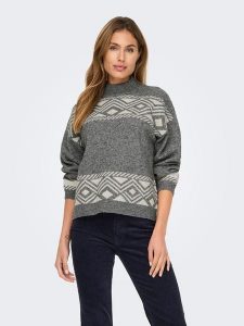 ONLY Sweter w kolorze szarym rozmiar: XS. Szare swetry oversize ONLY, xs, bez wzorów, ze splotem, bez ramiączek. Za 113,63 zł.