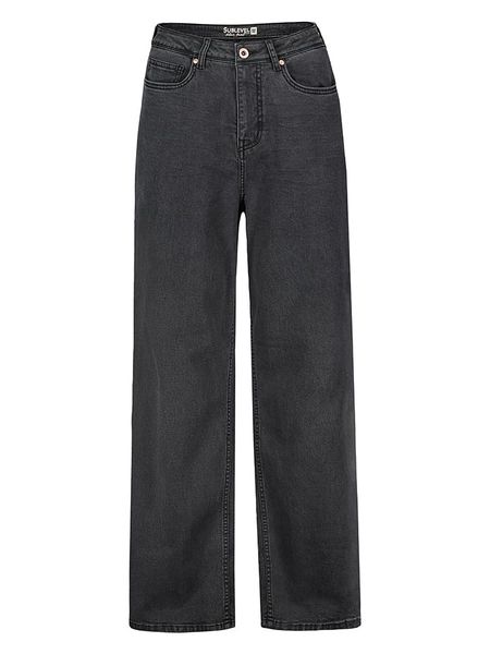 Sublevel Dżinsy - Comfort fit - w kolorze czarnym rozmiar: M. Czarne jeansy Sublevel, z aplikacjami, ze skóry, z podwyższonym stanem. Za 140,20 zł.