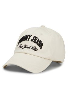 Tommy Jeans Czapka z daszkiem Hot Summer AW0AW15959 Beżowy. Brązowe czapki Tommy Jeans, bez wzorów, z bawełny. Za 109,99 zł.