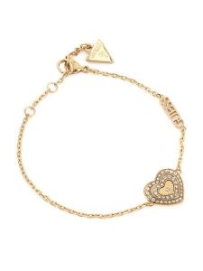 Guess Bransoletka JUBB04 031JW Złoty. Żółte bransoletki Guess, metalowe. Za 239,99 zł.