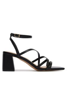 Aldo Sandały Esther 14039516 Czarny. Czarne sandały ALDO, bez wzorów, ze skóry, bez obcasa, na słupku, bez zapięcia. Za 359,99 zł.