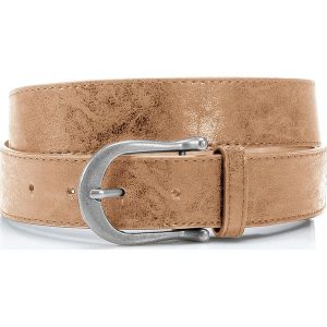 Pasek metaliczny basic bonprix kasztanowy brąz. Paski marki bonprix. Za 29,99 zł.