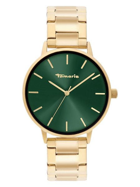 Tamaris Zegarek kwarcowy w kolorze złoto-zielonym rozmiar: onesize. Zielone, analogowe zegarki Tamaris. Za 209,33 zł.