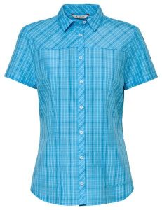 Koszula-bluzka damska Tacun Shirt II. Czerwone koszule Vaude, bez wzorów, z materiału, bez kołnierzyka, bez ramiączek. Za 239,00 zł.