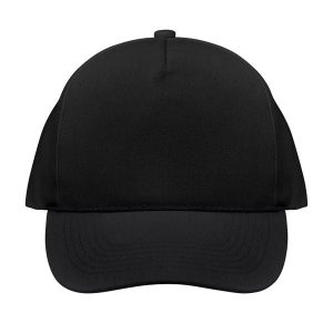 Czapka baseballowa 5-panelowa Sol's Seoul. Czarne czapki SOL'S, bez wzorów. Za 30,00 zł.