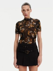 Versace Jeans Couture Sweter 78HAFM07 Czarny Slim Fit. Czarne swetry klasyczne Versace Jeans Couture, l, z jeansu, bez kołnierzyka. Za 553,99 zł.