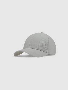 4F Czapka z daszkiem strapback uniseks - szara L/XL. Szare czapki 4f, bez wzorów, z bawełny, sportowe. W wyprzedaży za 39,99 zł.