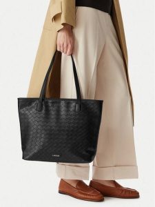 Lasocki Torebka CEO-LSK-L-003-10 Czarny. Czarne shopper bag Lasocki, bez wzorów, ze skóry, bez dodatków. Za 179,99 zł.