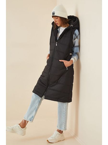 Happiness Istanbul Kamizelka w kolorze czarnym rozmiar: 38. Czarne kamizelki Happiness Istanbul, bez wzorów, bez kołnierzyka, bez ramiączek, bez kaptura. Za 139,95 zł.