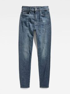 G-Star Dżinsy - Skinny fit - w kolorze niebieskim rozmiar: W26/L32. Niebieskie jeansy G-Star, z aplikacjami. Za 197,63 zł.