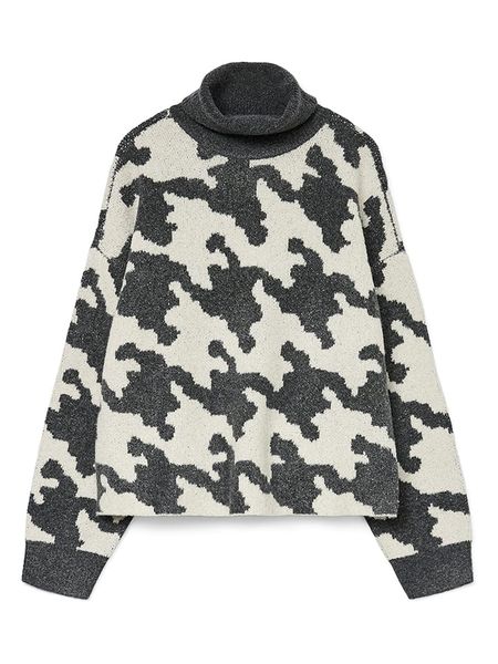 Vero Moda Golf w kolorze kremowo-ciemnoszarym rozmiar: XL. Brązowe golfy Vero Moda, s, bez wzorów, z materiału, bez ramiączek. Za 91,56 zł.