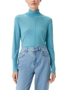 S.Oliver Golf w kolorze błękitnym rozmiar: 38. Niebieskie golfy s.Oliver, bez wzorów, ze splotem. Za 130,99 zł.