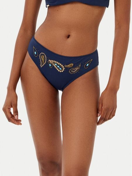 Selmark Dół od bikini BN202 Granatowy. Niebieskie bikini Selmark, bez wzorów, z syntetyku. Za 189,99 zł.