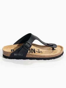 BAYTON Japonki "Mercure" w kolorze czarnym rozmiar: 38. Czarne klapki Bayton, bez wzorów, z otwartym noskiem, bez obcasa. Za 114,71 zł.