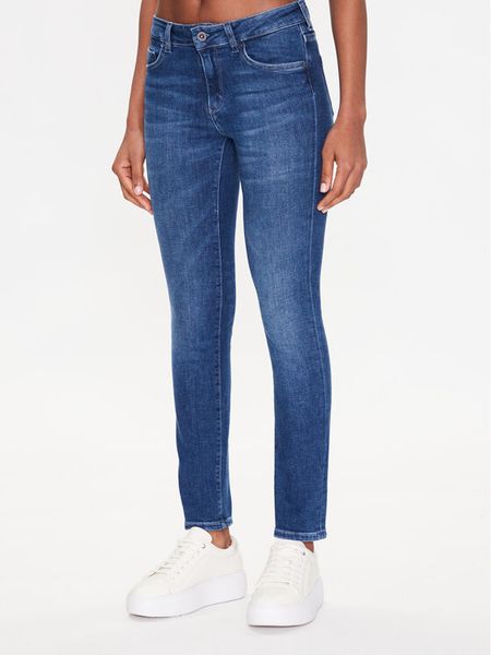 Mustang Jeansy Shelby 1013584 Granatowy Slim Fit. Niebieskie jeansy Mustang, bez wzorów, z bawełny. Za 379,99 zł.