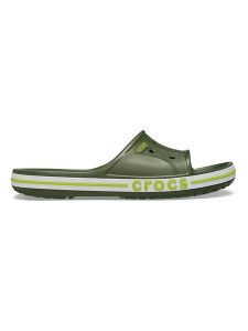 Crocs Klapki "Bayaband" w kolorze khaki rozmiar: 42/43. Brązowe klapki Crocs, bez wzorów, z otwartym noskiem, bez obcasa. Za 101,94 zł.