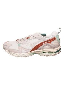 Mizuno Skórzane buty "Wave Rider" w kolorze beżowym do biegania rozmiar: 42,5. Brązowe buty sportowe Mizuno, bez wzorów, z materiału, bez zapięcia, do biegania. Za 245,96 zł.