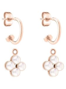 Tamaris Kolczyki-półkreole z zawieszkami rozmiar: onesize. Różowe kolczyki Tamaris, szklane. Za 170,95 zł.