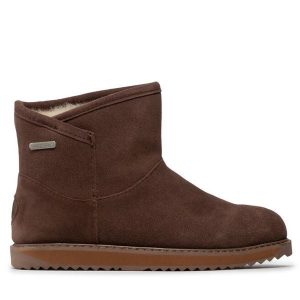 Śniegowce EMU Australia. Brązowe buty zimowe EMU Australia, bez obcasa, bez zapięcia. Za 799,99 zł.